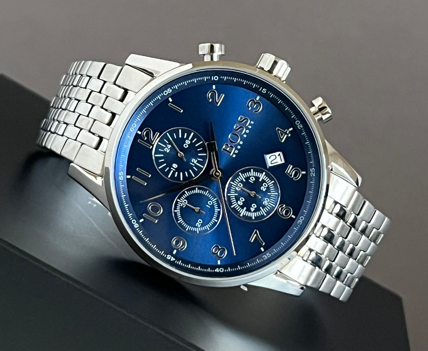 Hugo Boss Men’s Blue Navigator Chronograph Watch