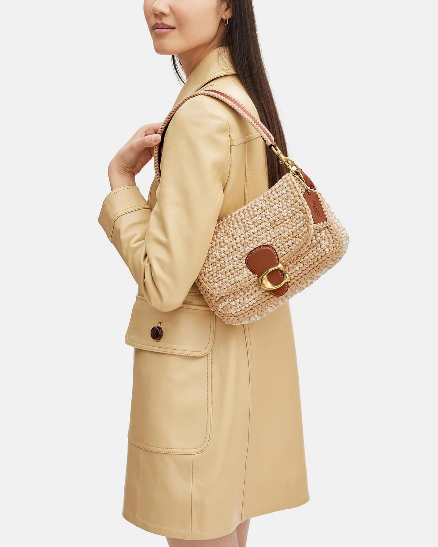 Coach Soft Tabby Shoulder Bag with Crochet