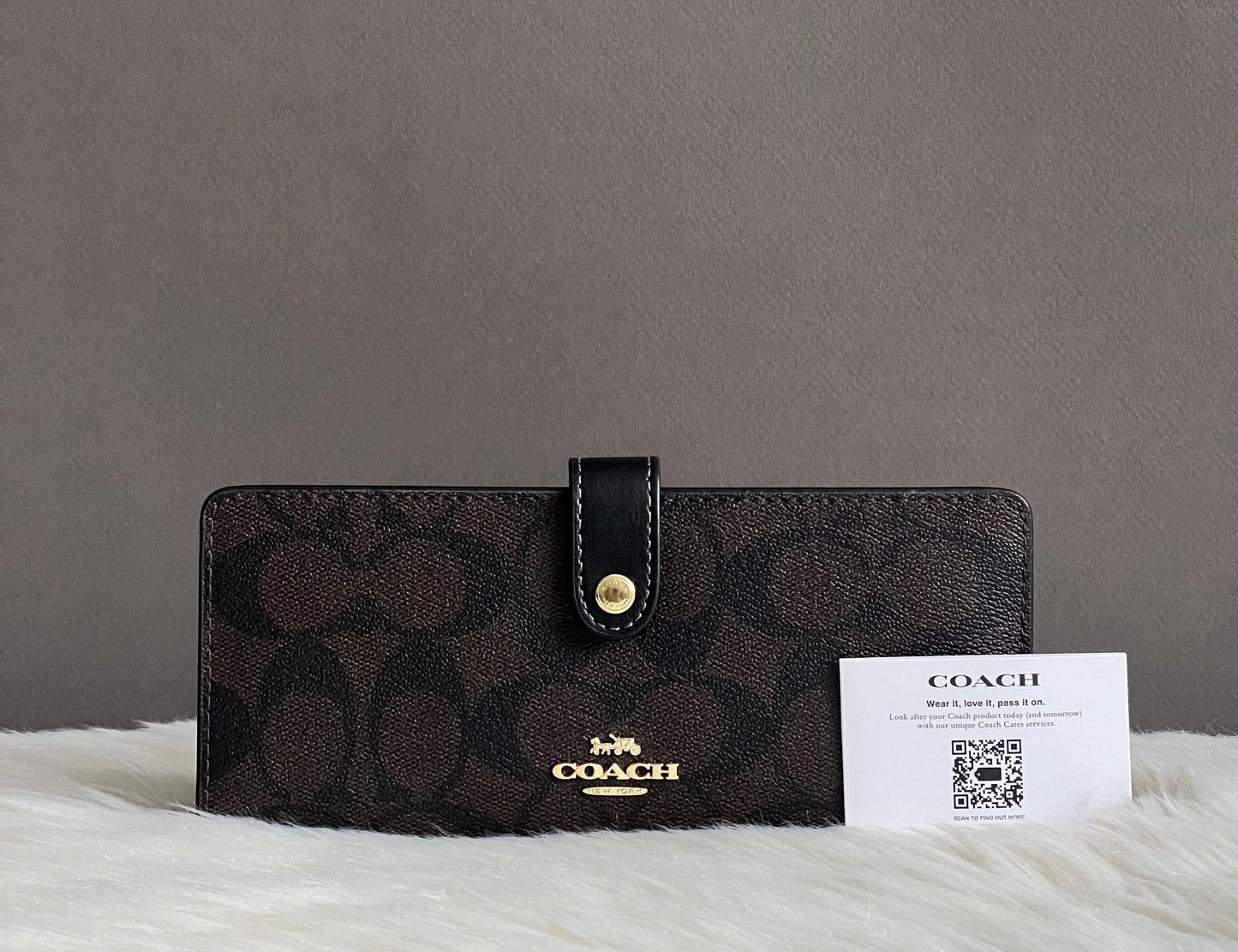 Coach Slim Wallet in Signature Canvas