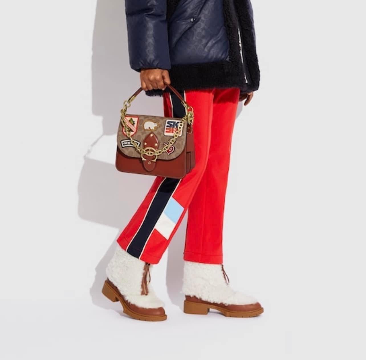 Coach Beat Shoulder Bag in Signature Canvas with Patches