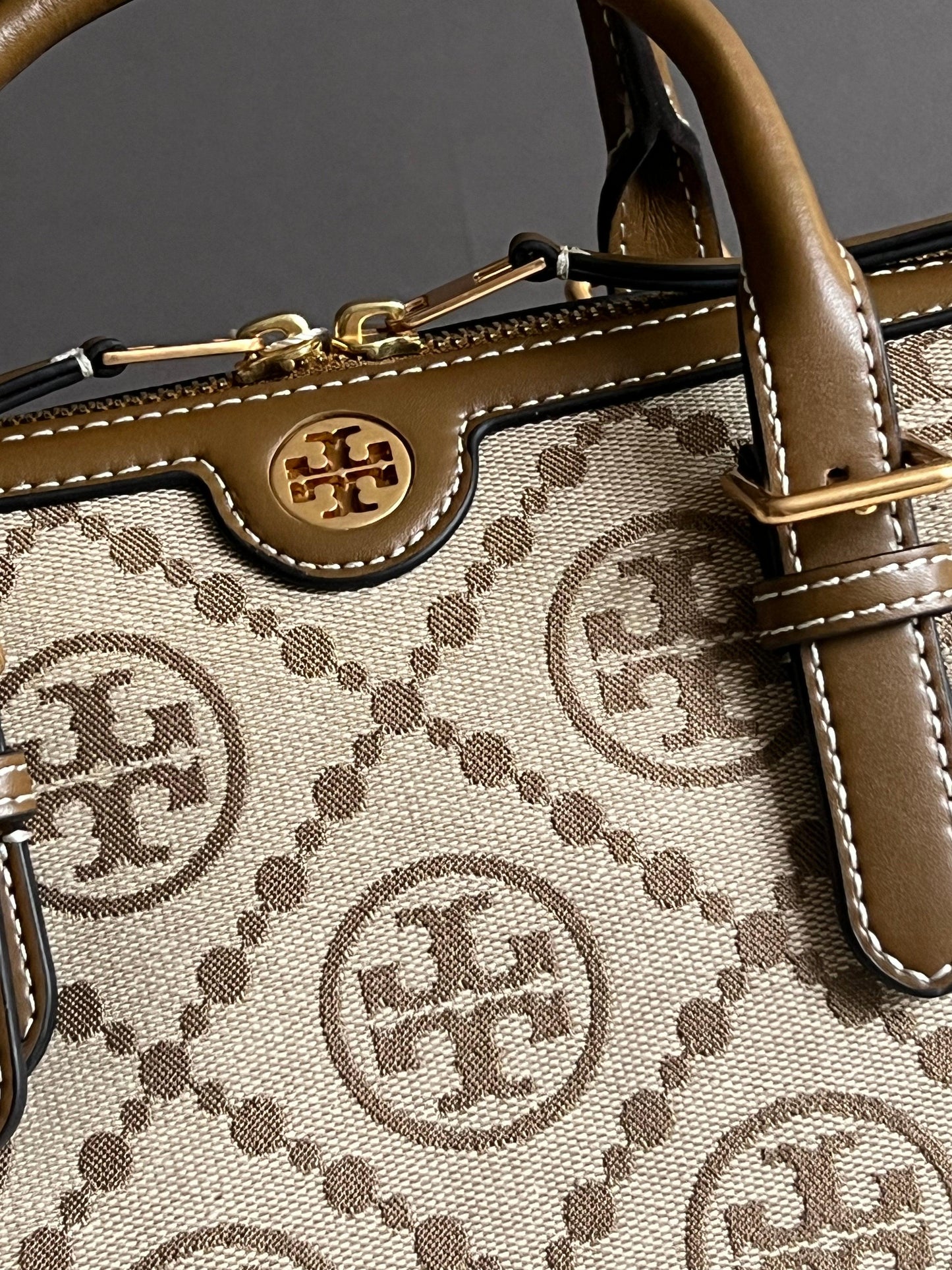 Tory Burch Monogram Jacquard Barrel Bag