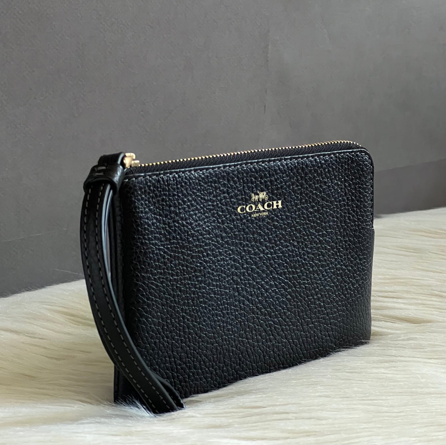 Coach Corner Zip Wristlet