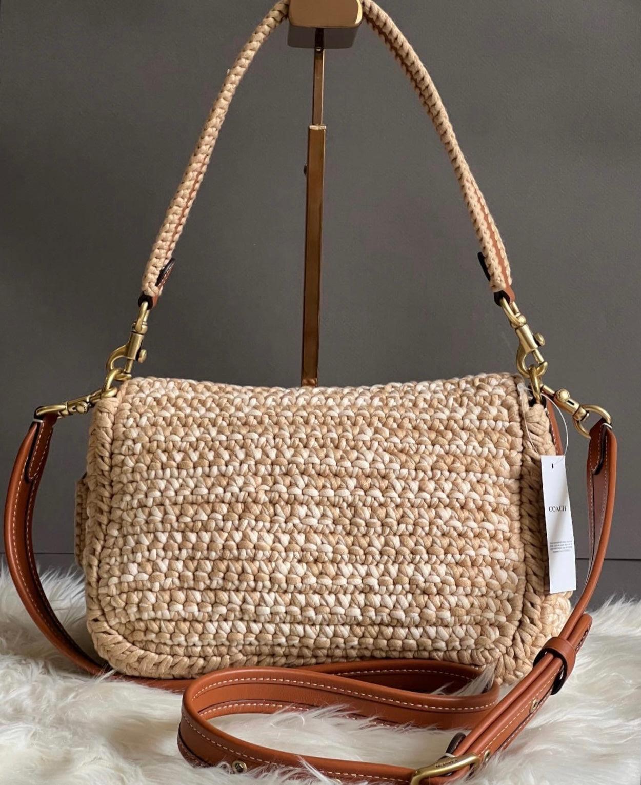 Coach Soft Tabby Shoulder Bag with Crochet