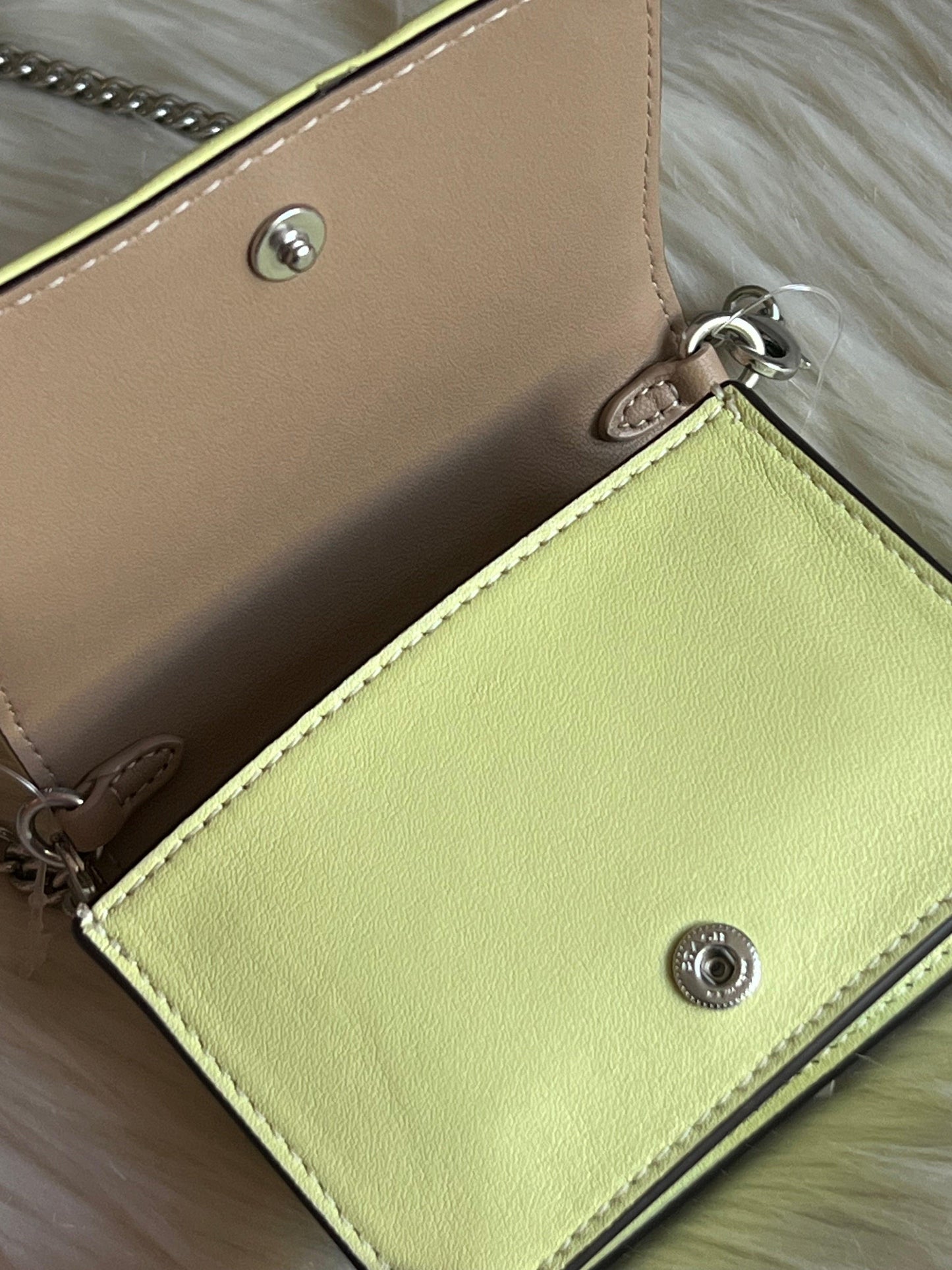Coach Mini Wallet On A Chain With Puffy Diamond Quilting