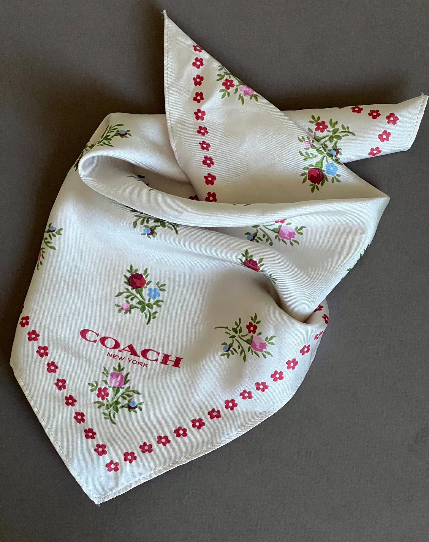 Coach Cross Stitch Floral Hanky