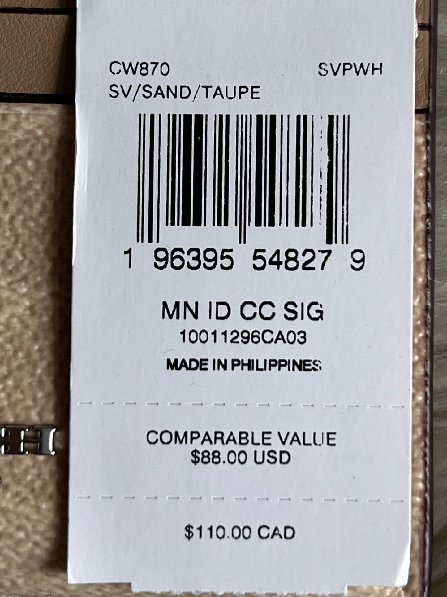 Coach Mini Skinny Id Case In Signature Canvas