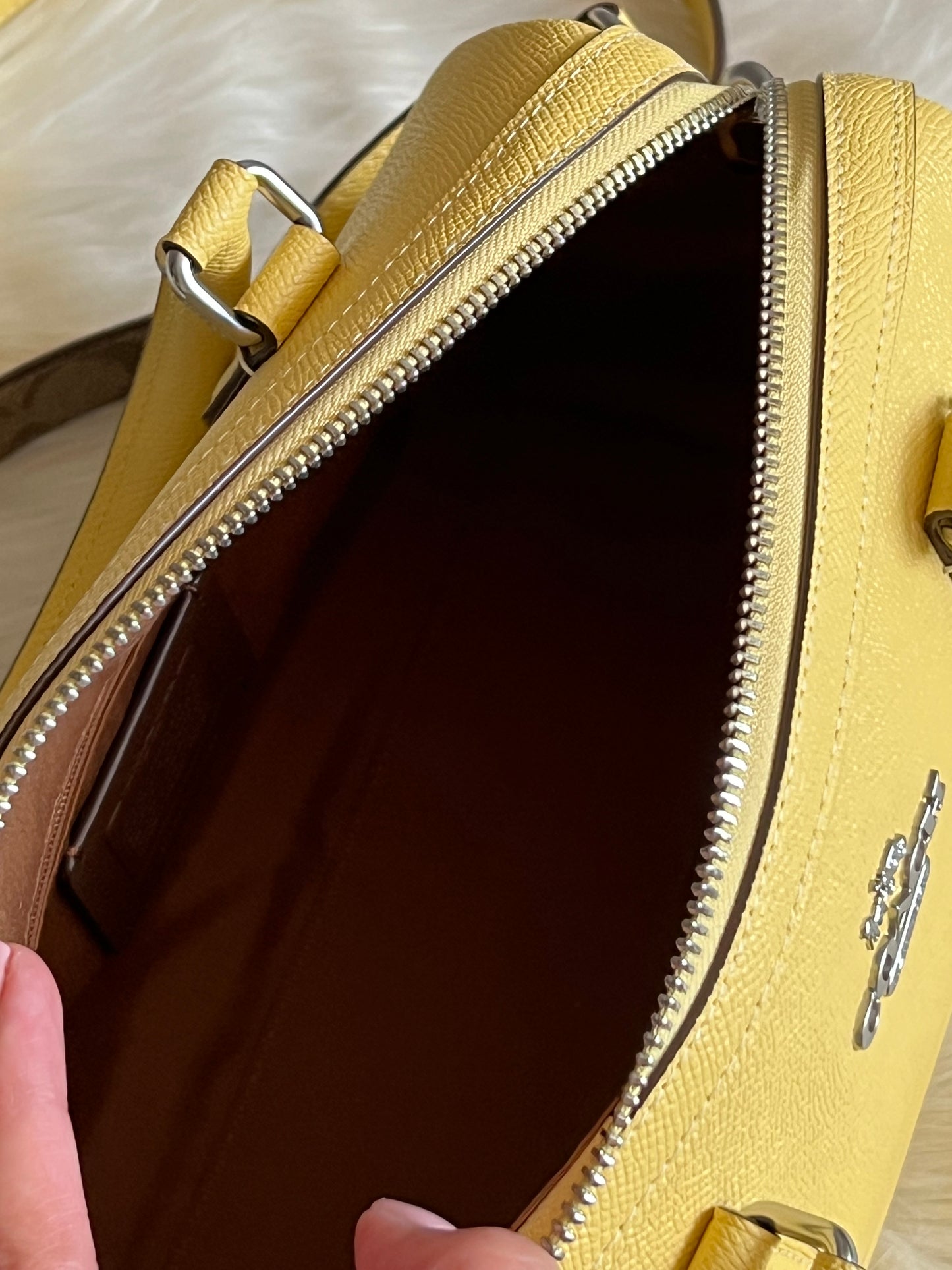 Coach Rowan Satchel with Signature Canvas Detail