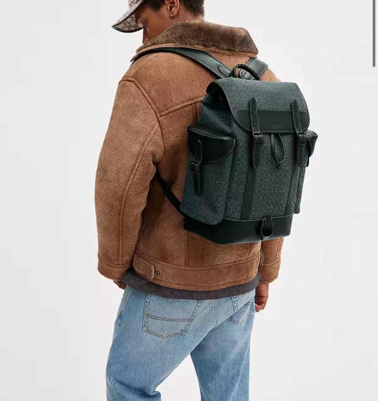 Coach Hitch Backpack in Micro Signature Jacquard
