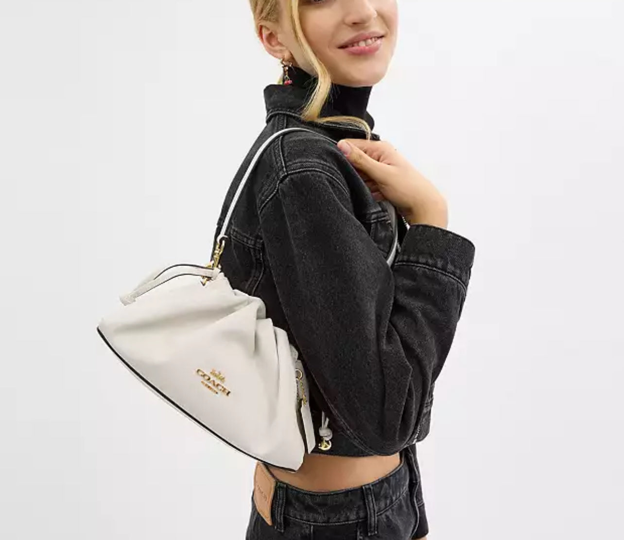 Coach Faye Shoulder Bag with Ruching