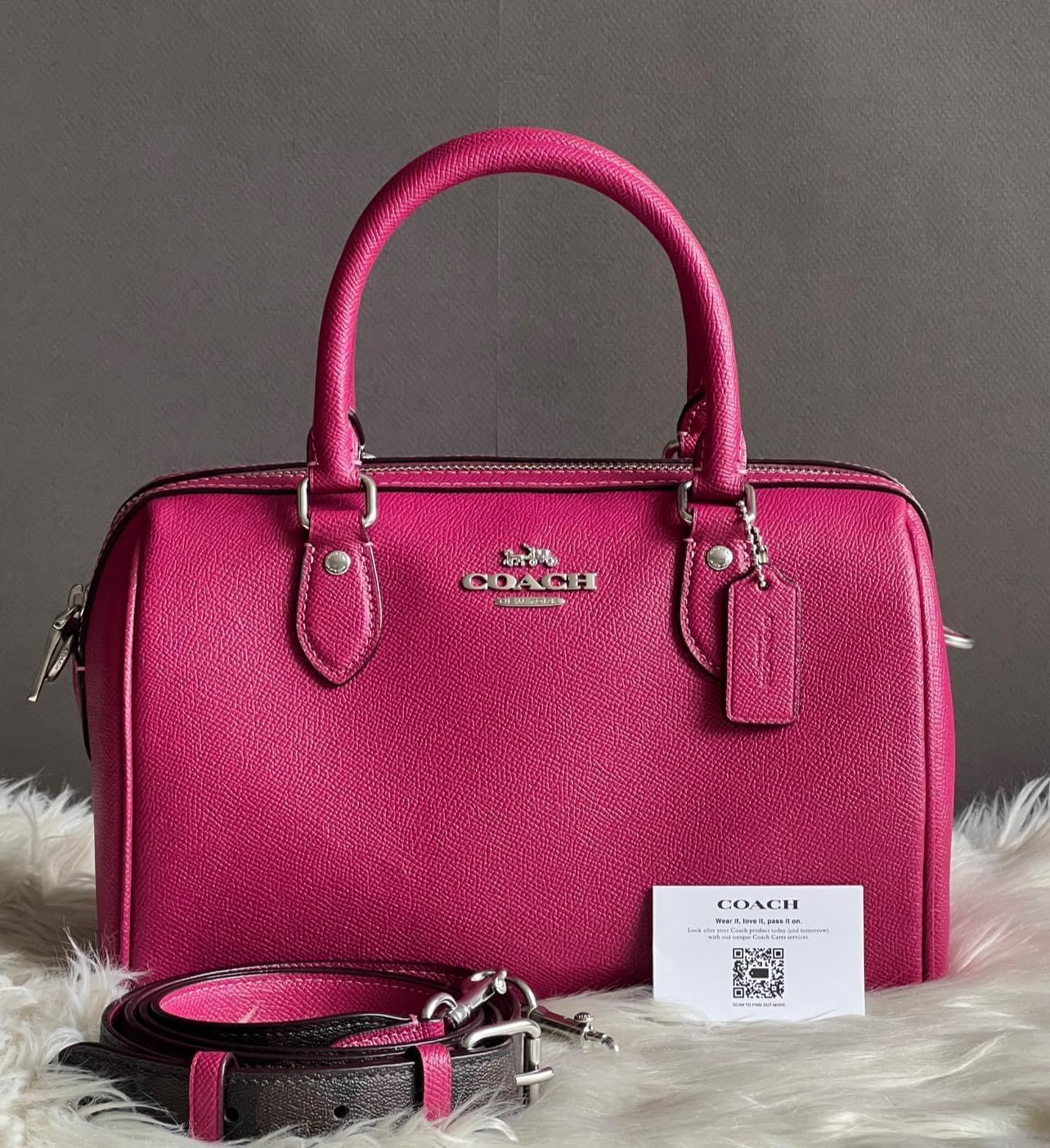 Coach Rowan Satchel with Signature Canvas Detail