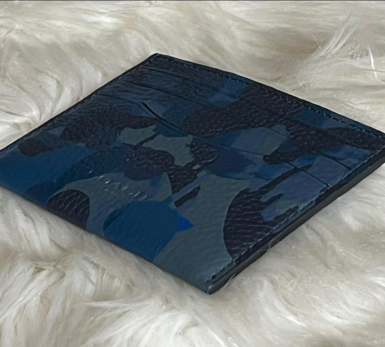 Coach Card Case with Camo Print