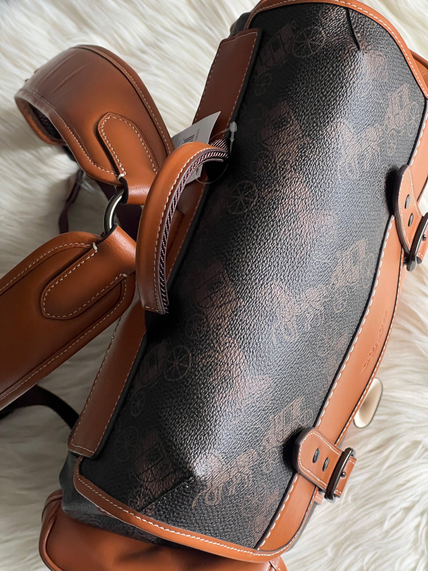 Coach Hitch Backpack with Horse and Carriage Print