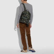 Coach Charter Backpack with Camo Print