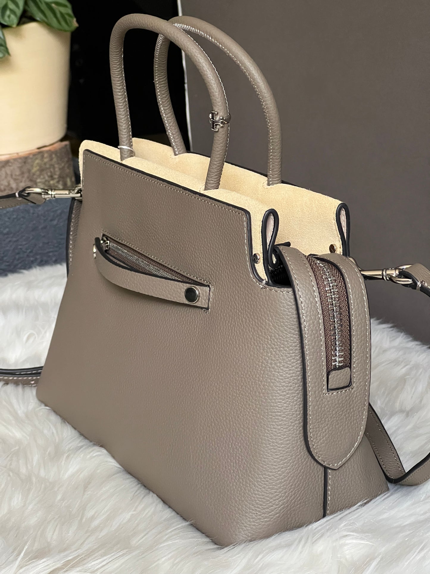 Tory Burch Mercer Pebbled Satchel