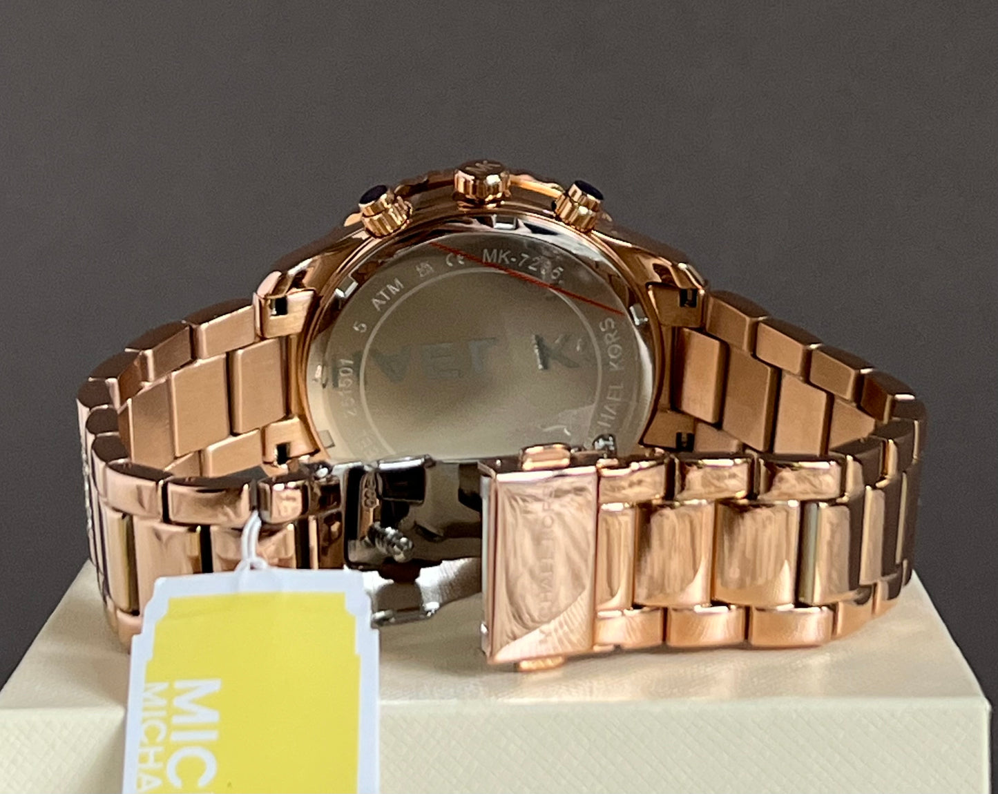 Michael Kors Women’s Layton Chronograph Rose Gold-Tone Watch