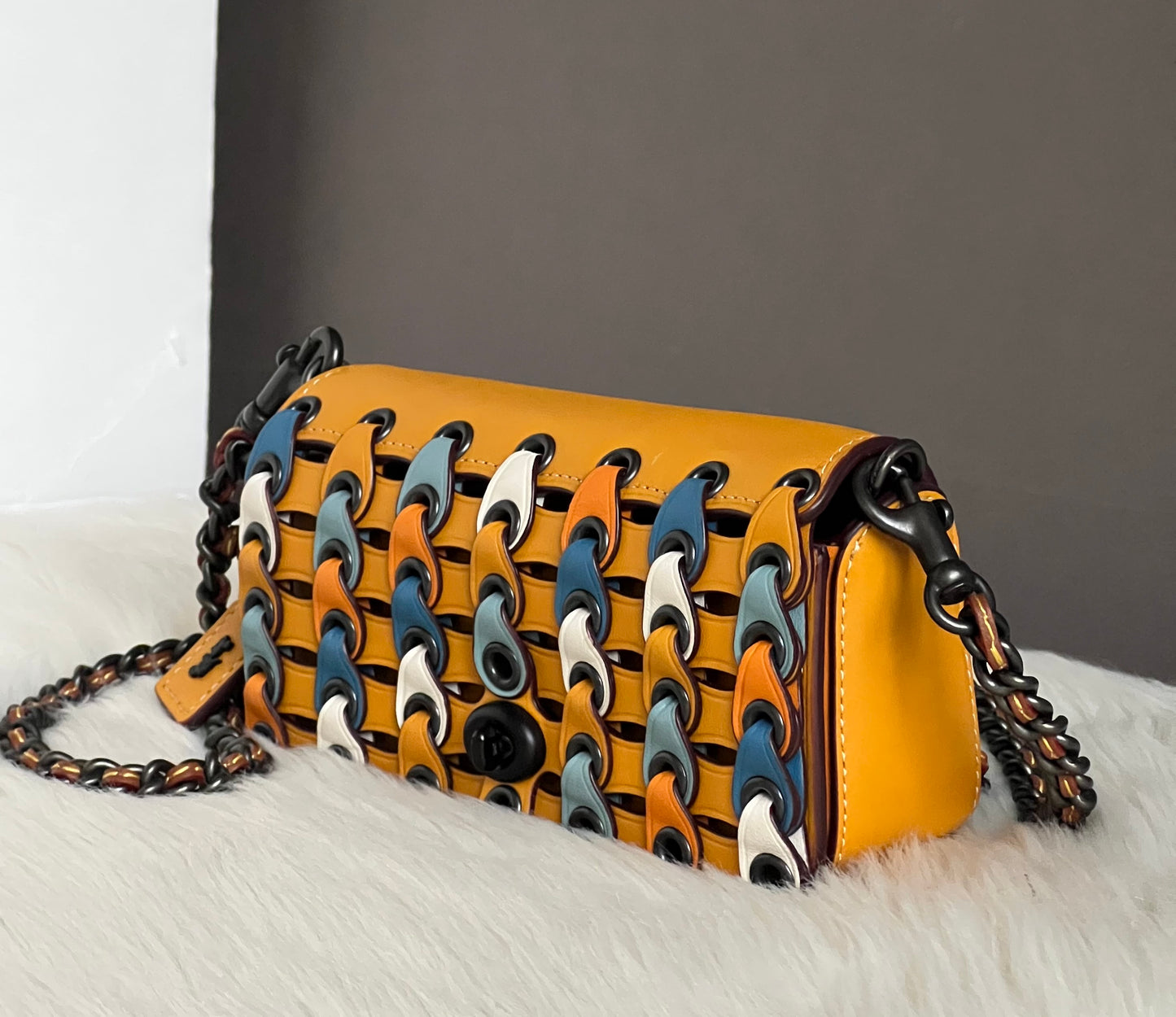 Coach Link Dinkier With Colorblock Crossbody
