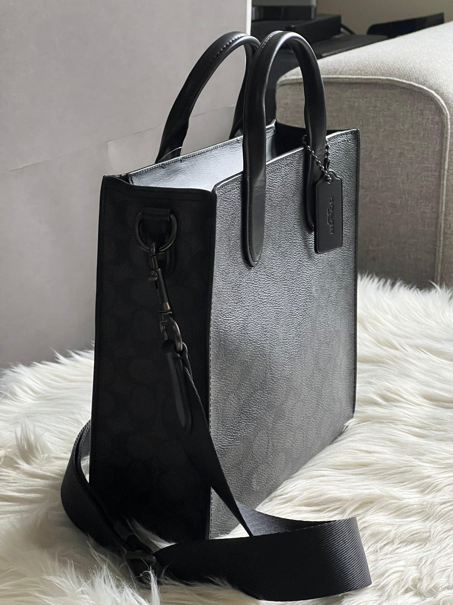 Coach Gotham Tall Tote 24 in Signature Canvas