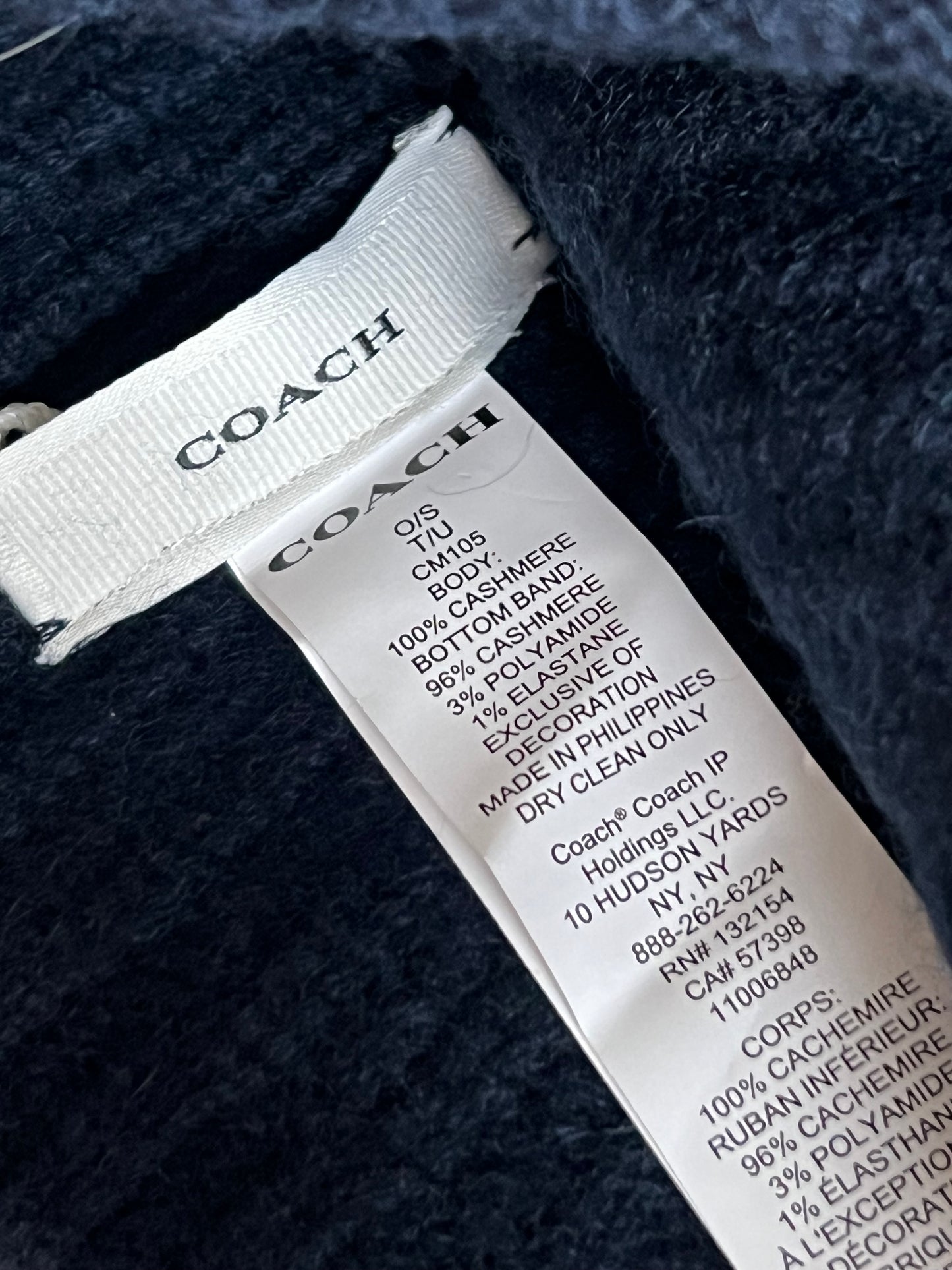 Coach Cashmere Beanie