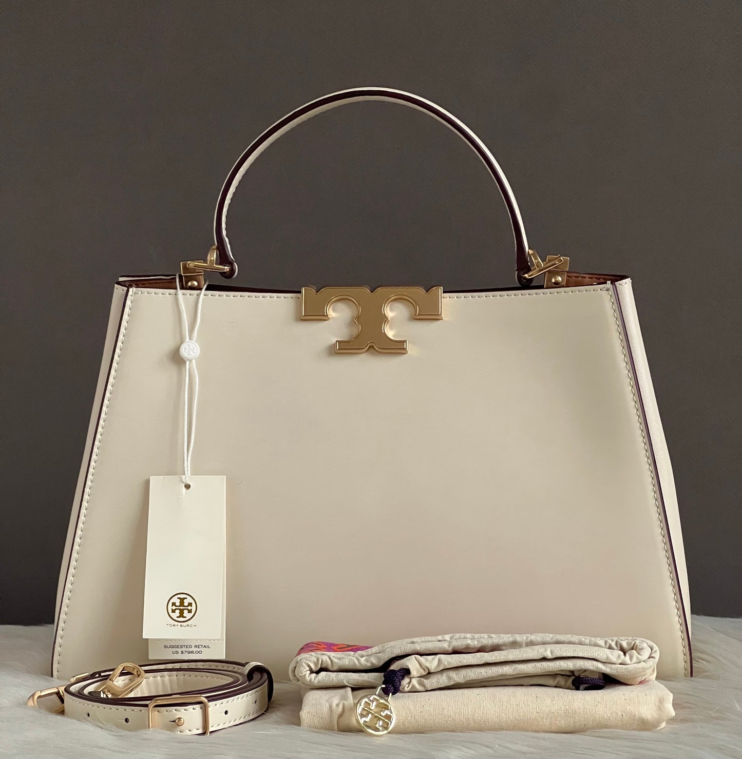Tory Burch Eleanor Spazzolato Satchel