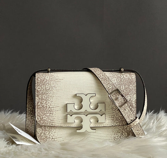 Tory Burch Small Eleanor Lizard-Embossed Bag