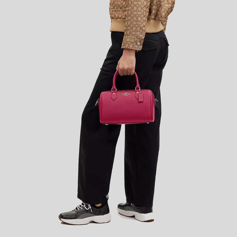 Coach Rowan Satchel with Signature Canvas Detail