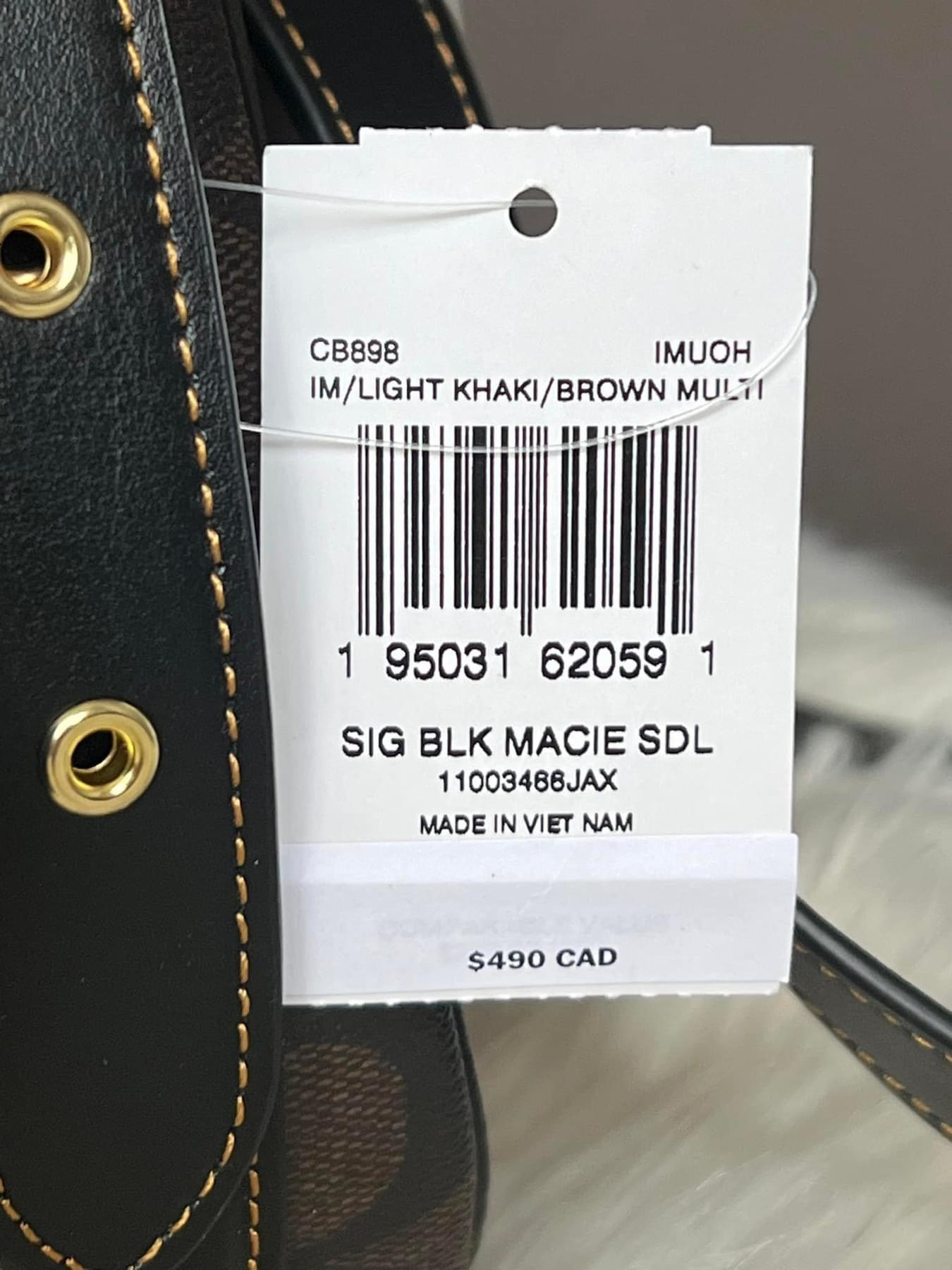 Coach Macie Saddle Bag in Blocked Signature Canvas