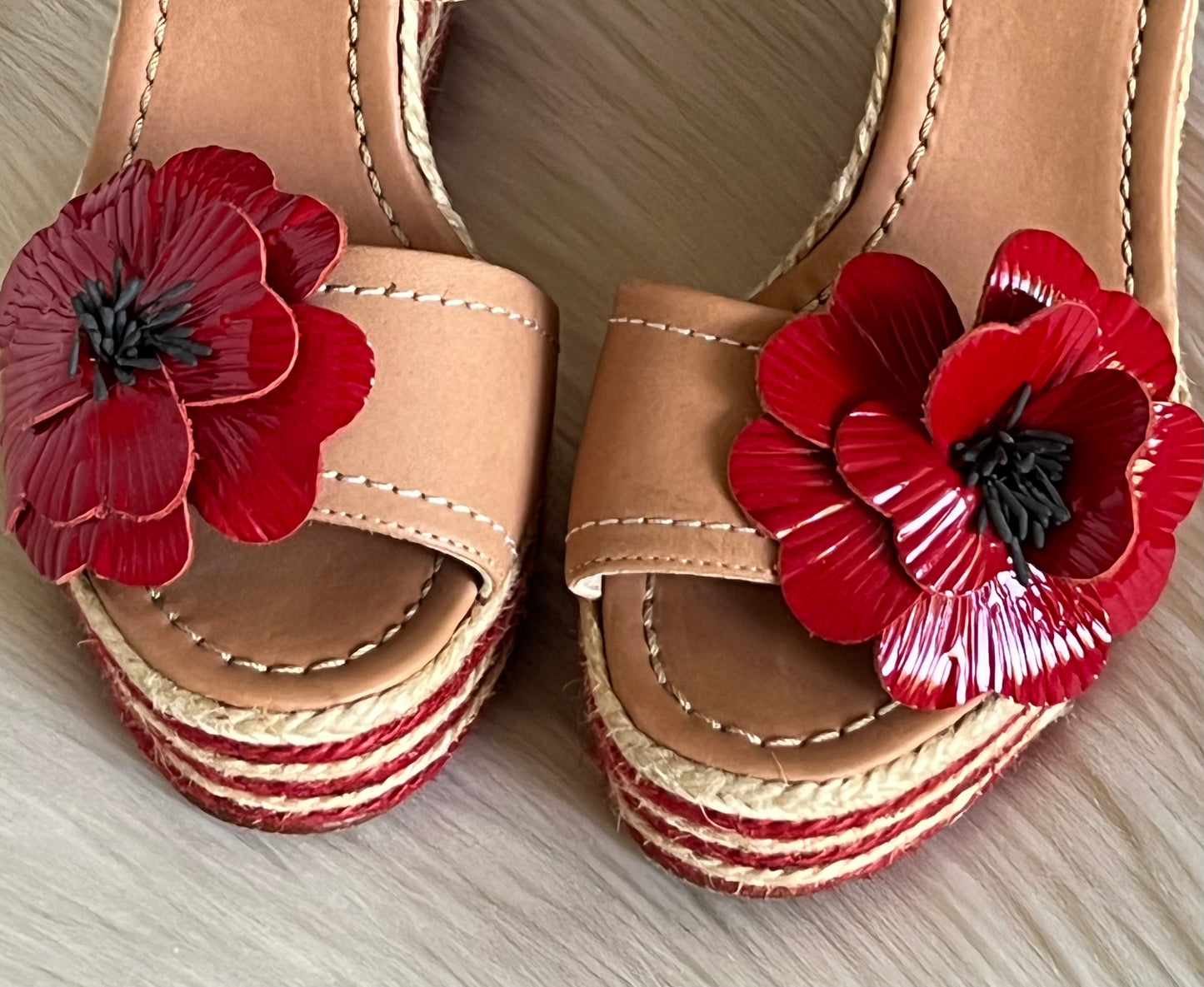Kate Spade Espadrille Striped Wedge Sandal
