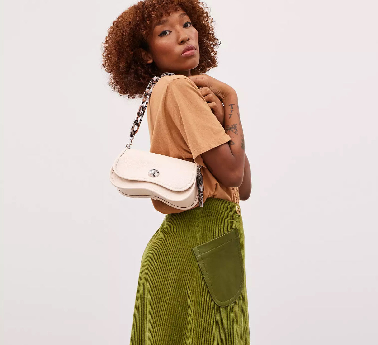 Coach Wavy Dinky Bag in Coachtopia Leather