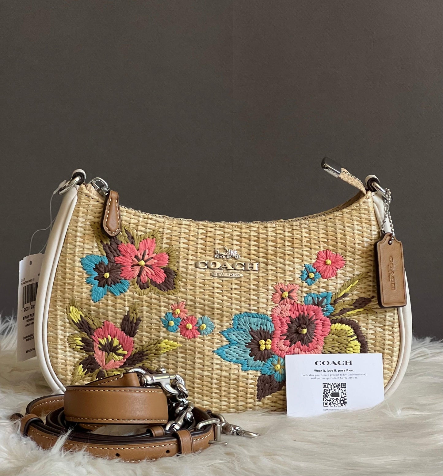Coach Teri Shoulder Bag with Floral Embroidery