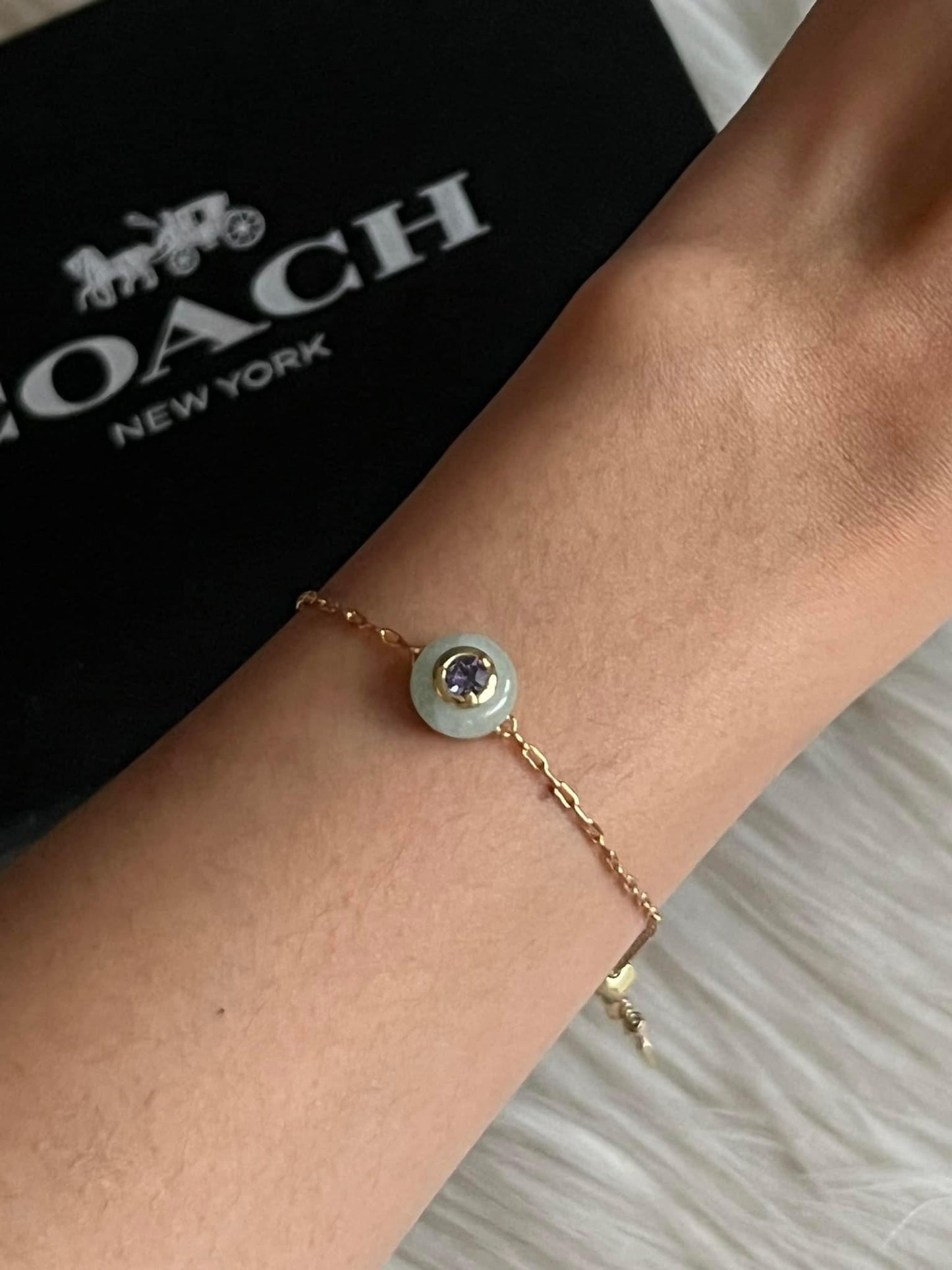 Coach Semiprecious Crystal Slider Bracelet