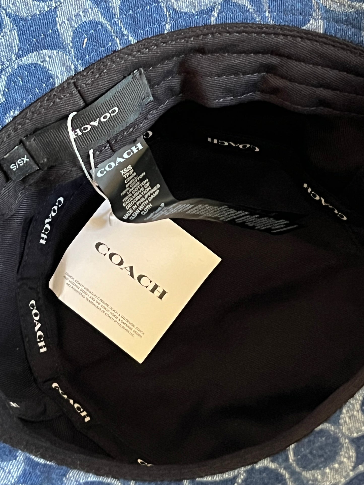 Coach Signature Denim Bucket Hat