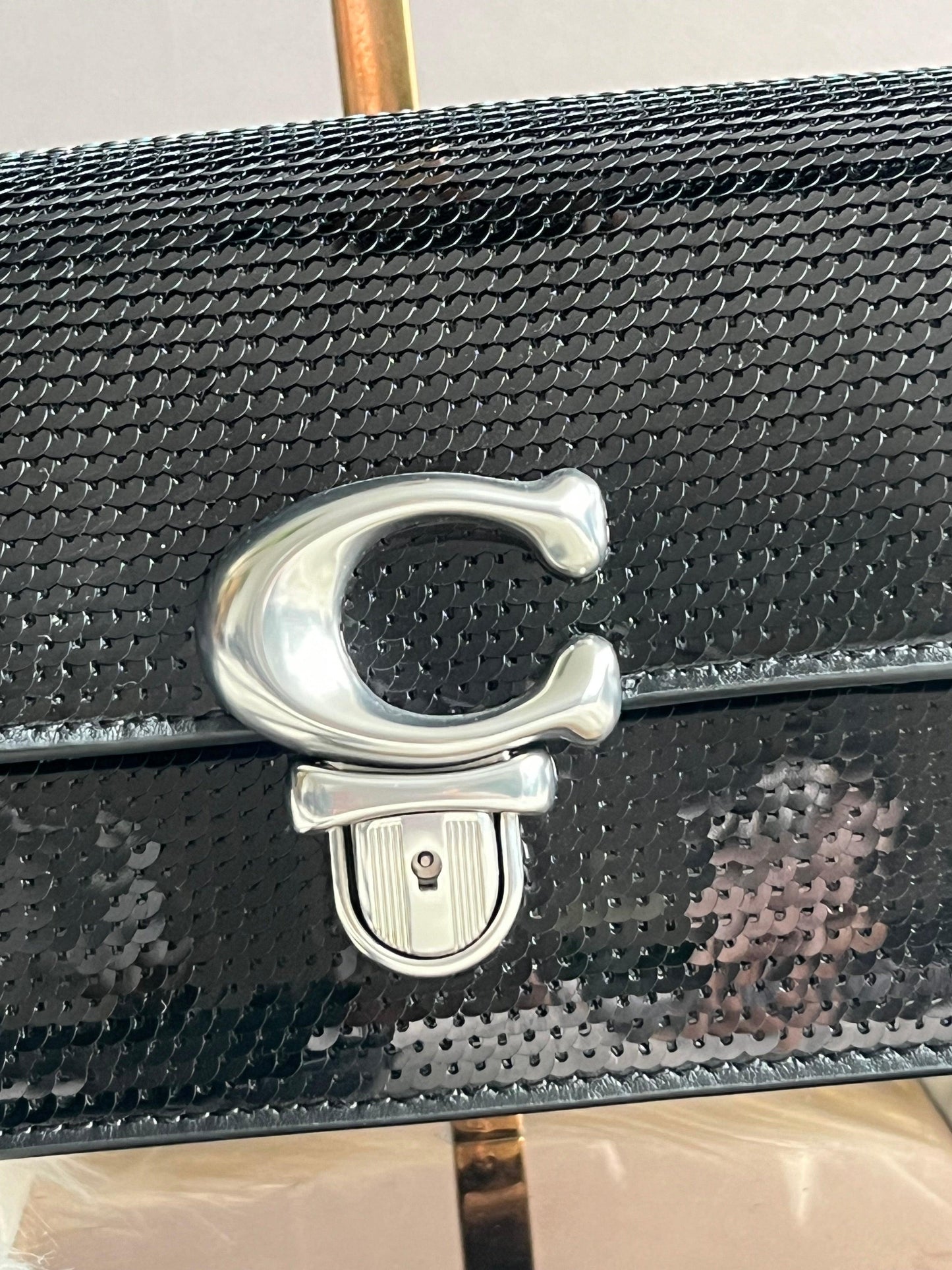 Coach Studio Baguette Bag with Sequins