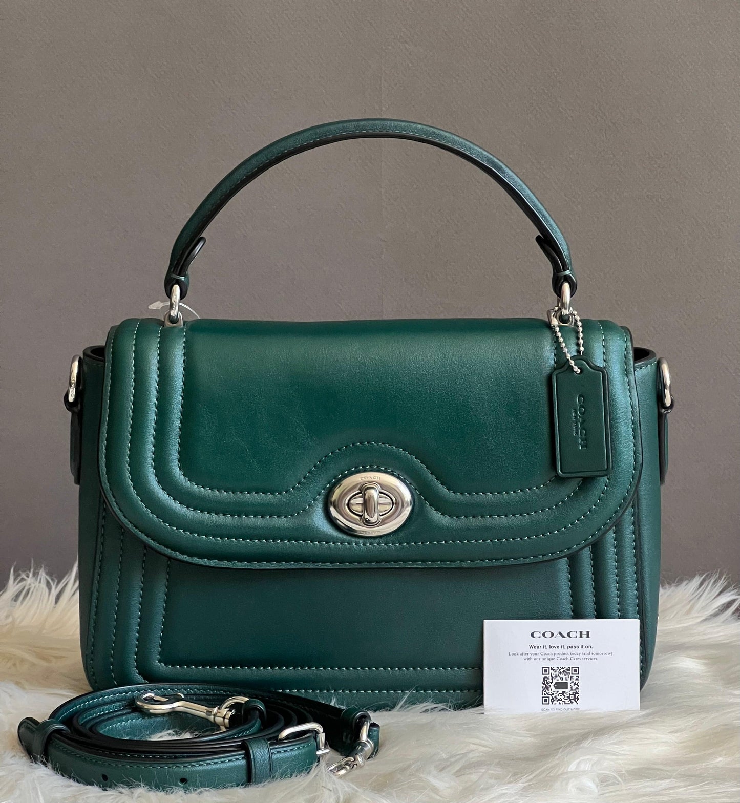 Coach Marlie Top Handle Satchel with Border Quilting