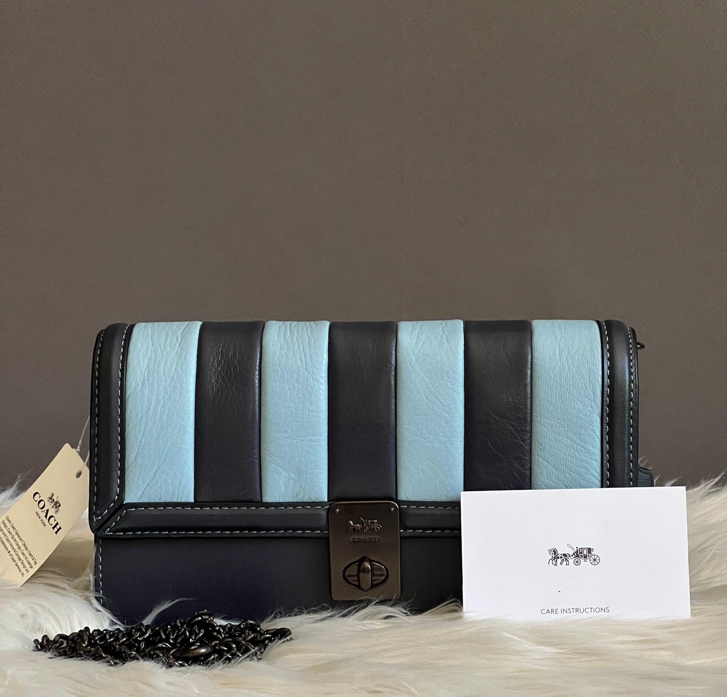Coach Hutton Clutch with Colorblock Quilting