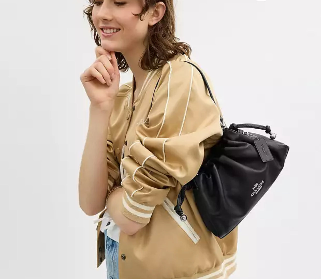 Coach Faye Shoulder Bag with Ruching