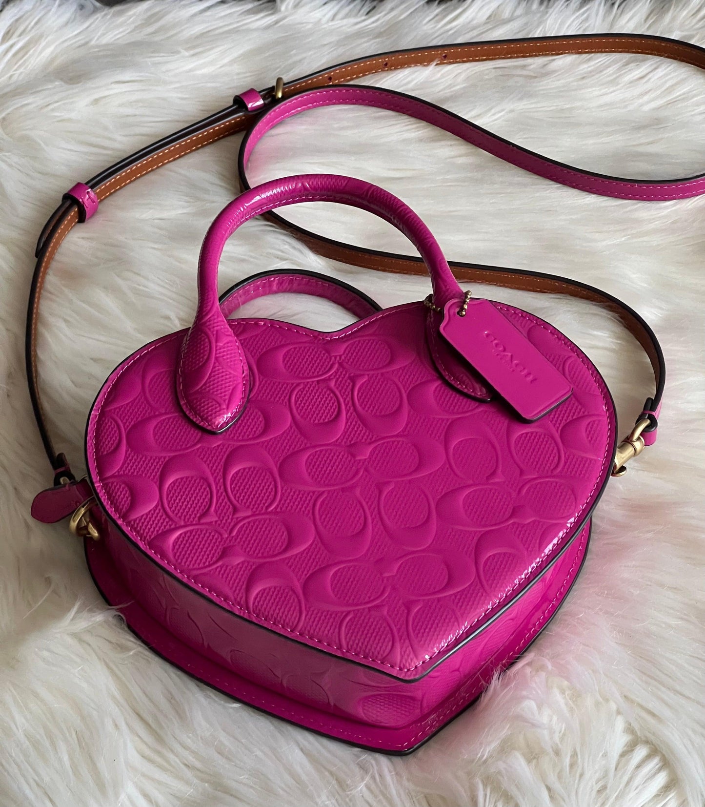 Coach Heart Bag in Signature Leather