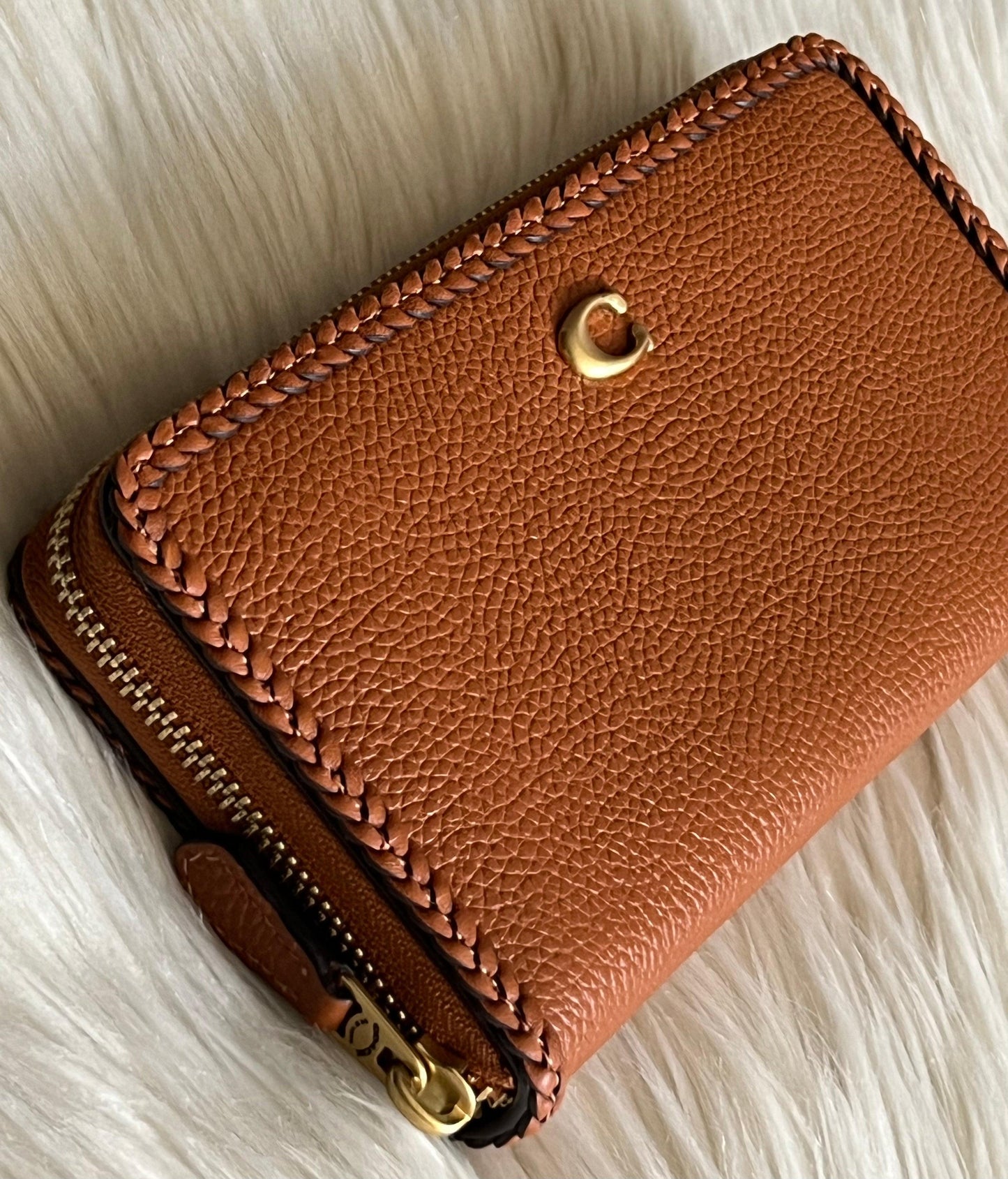 Coach Accordion Zip Wallet with Braid