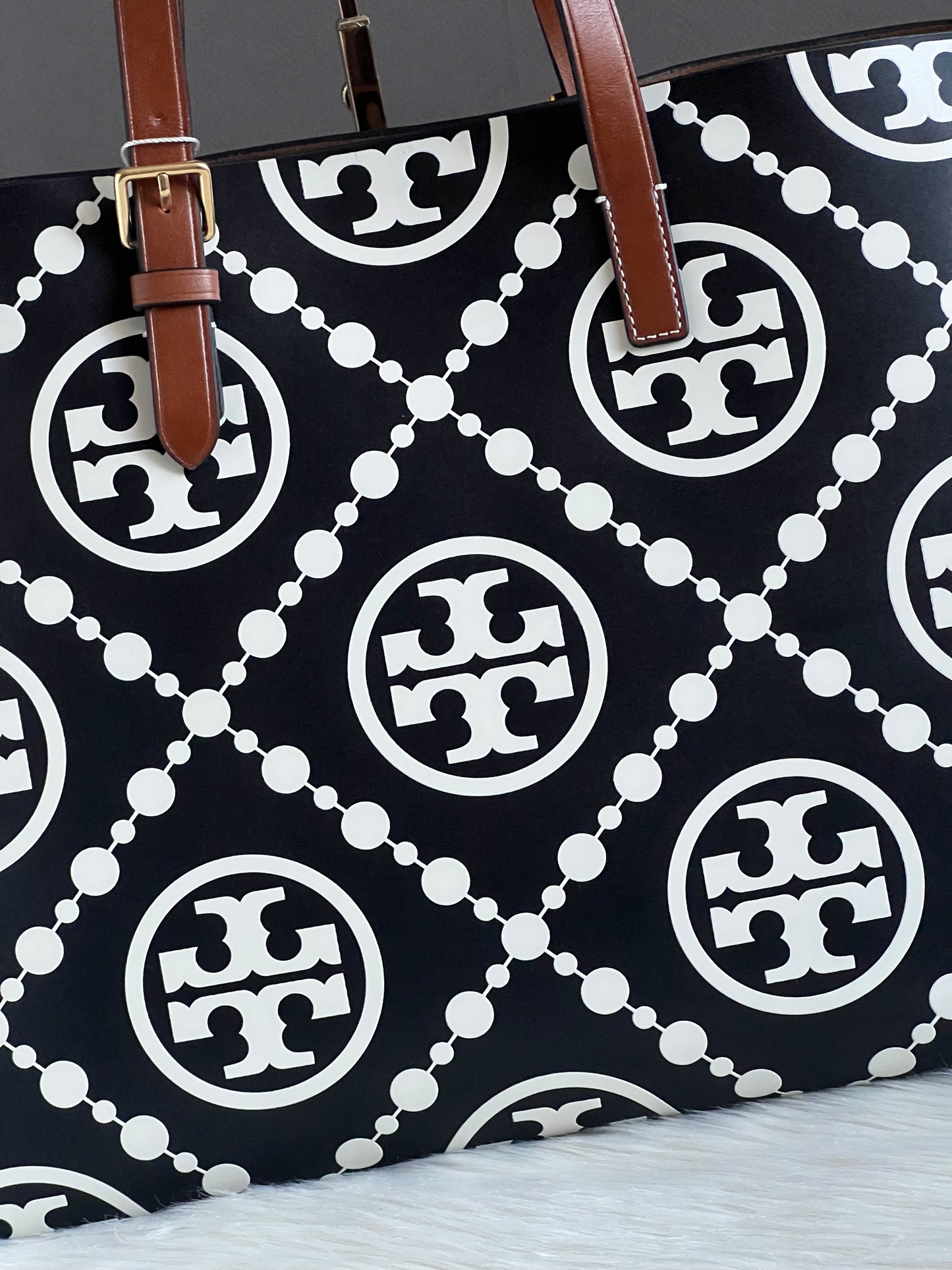 Tory Burch T Monogram Contrast Embossed Tote