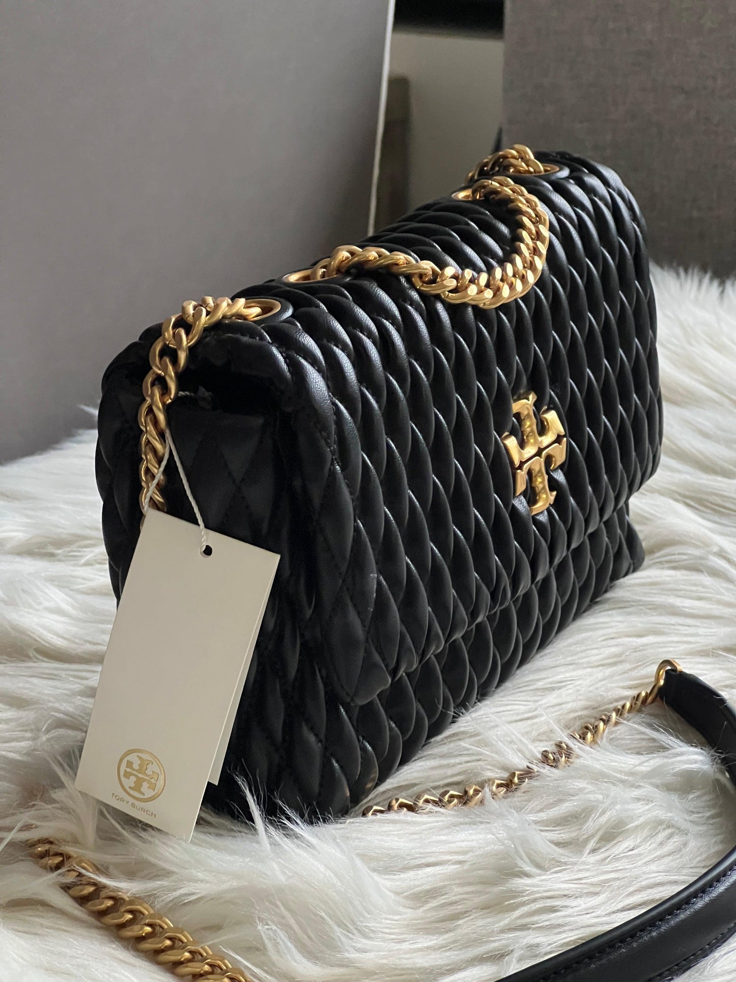 Tory Burch Kira Ruched Small Convertible Shoulder Bag