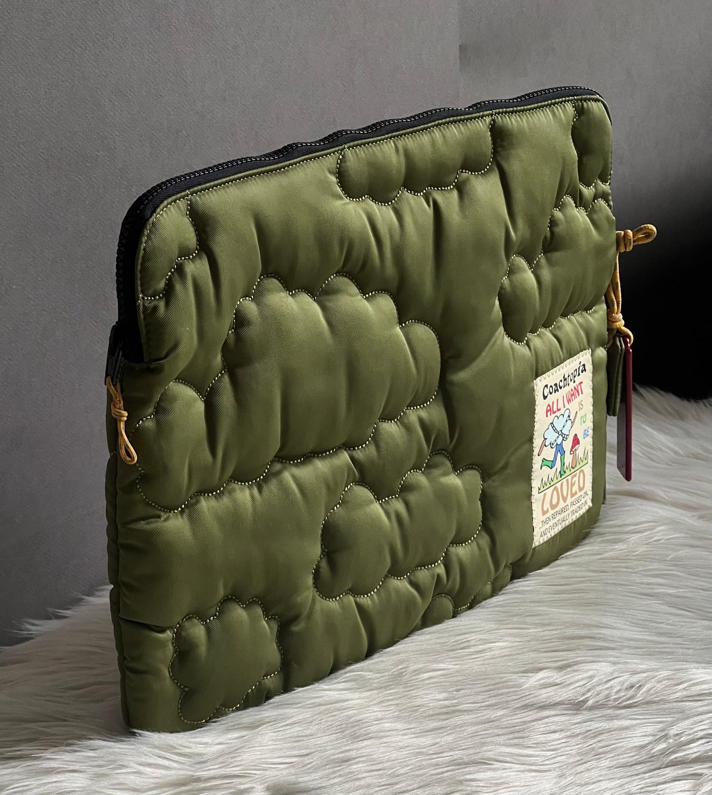 Coach Coachtopia Loop Quilted Cloud Laptop Sleeve