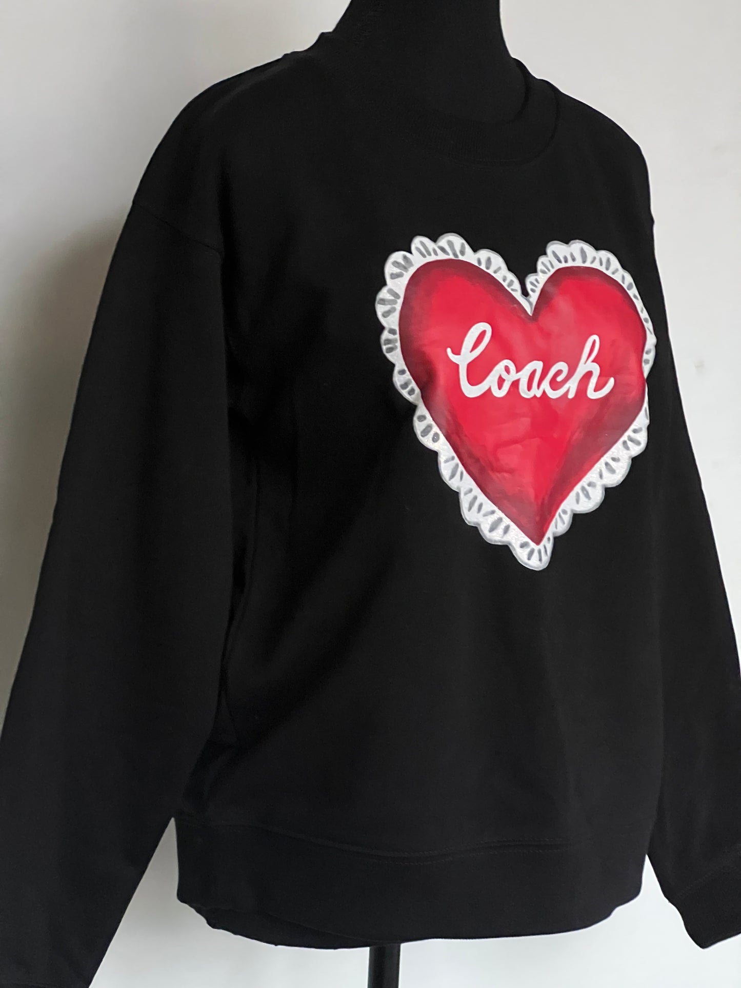 Coach Heart Crewneck Sweater
