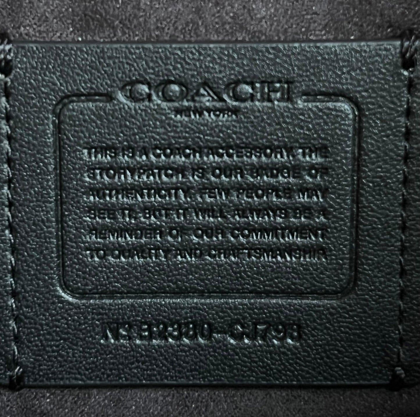Coach Pouch Wristlet In Crossgrain Leather With Signature Canvas Interior