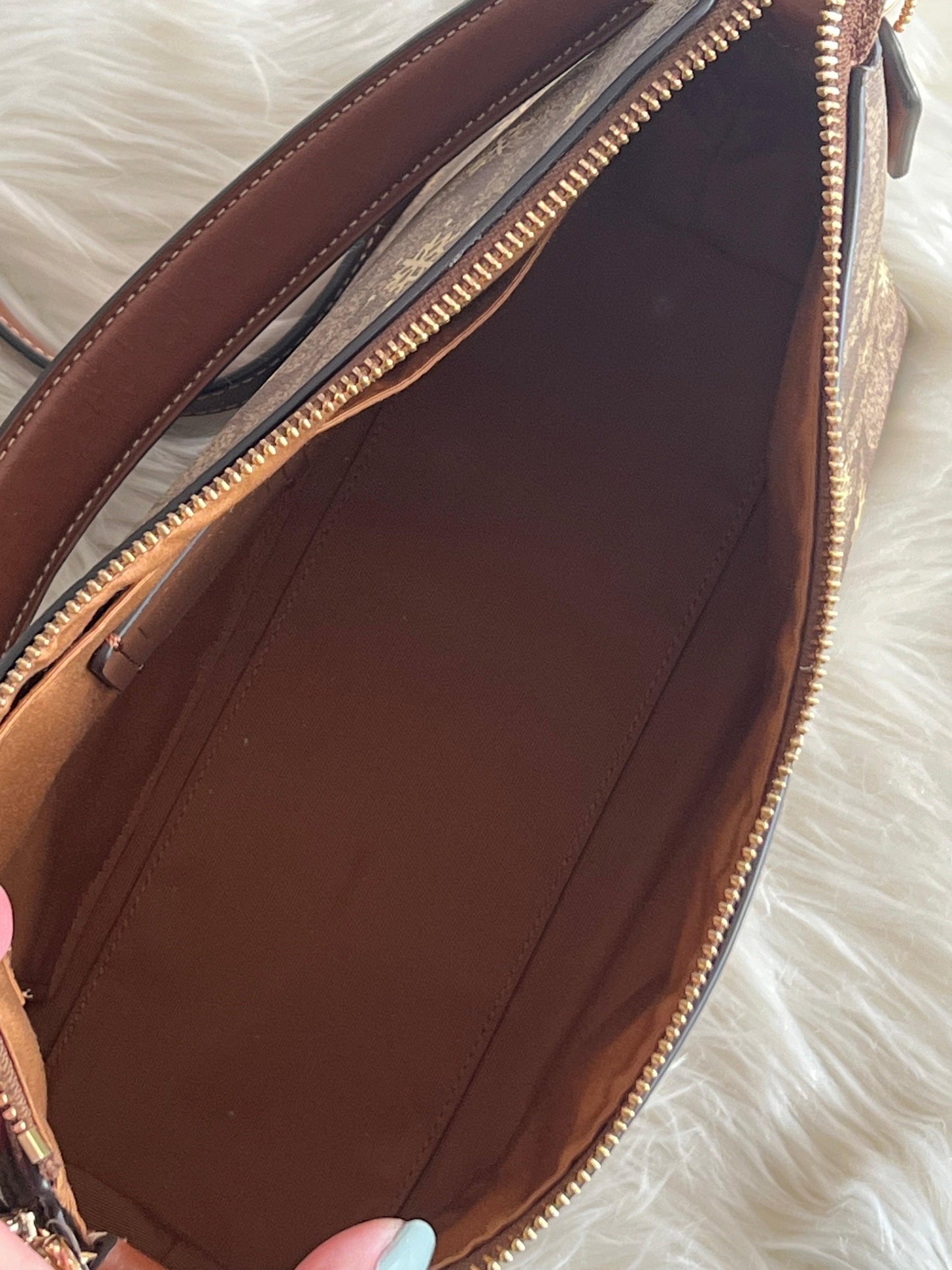 Coach Clara Shoulder Bag in Signature Canvas with Snowflake Print