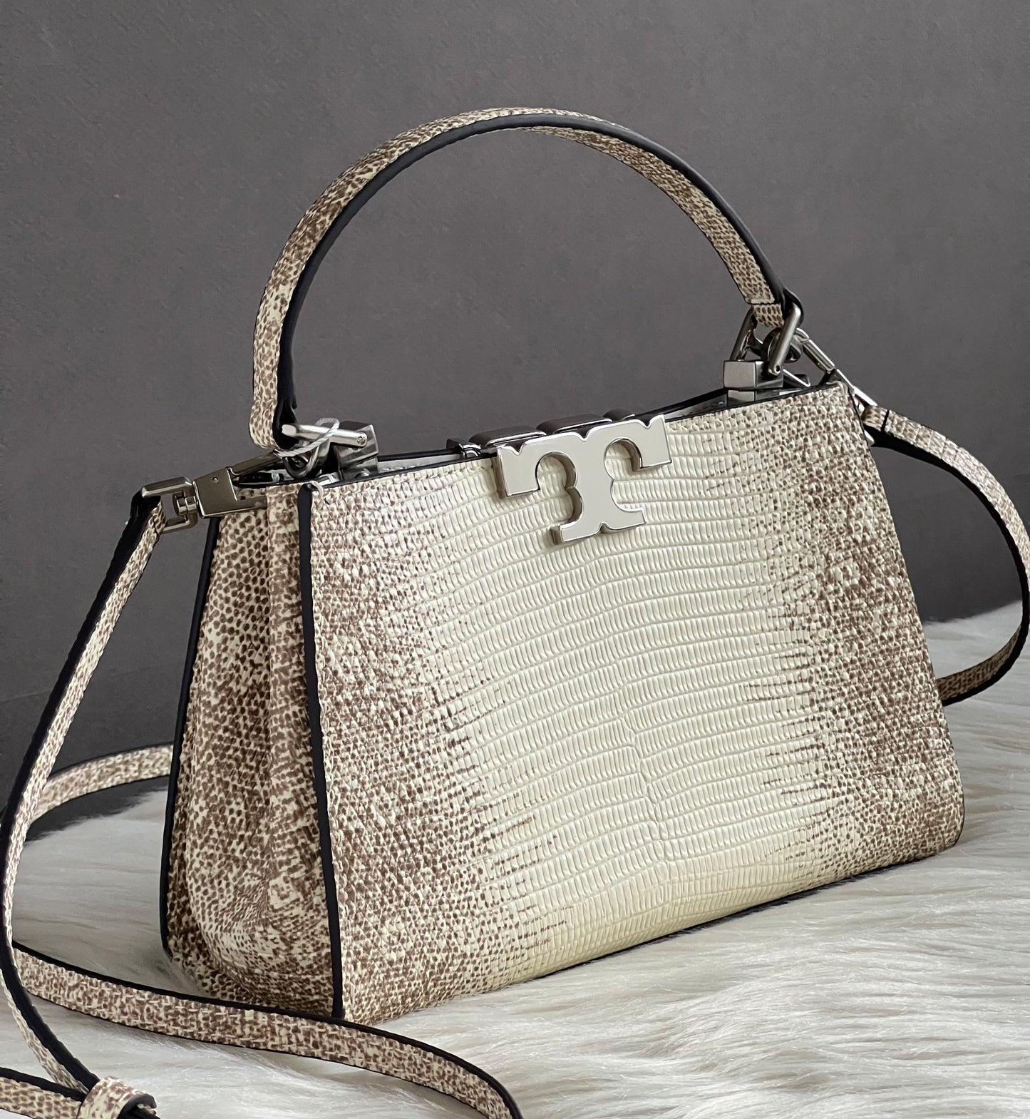 Tory Burch Eleanor Lizard Mini Satchel