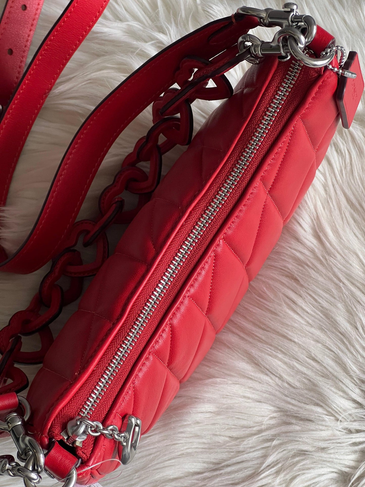 Coach Mira Shoulder Bag with Pillow Quilting and Heart Strap