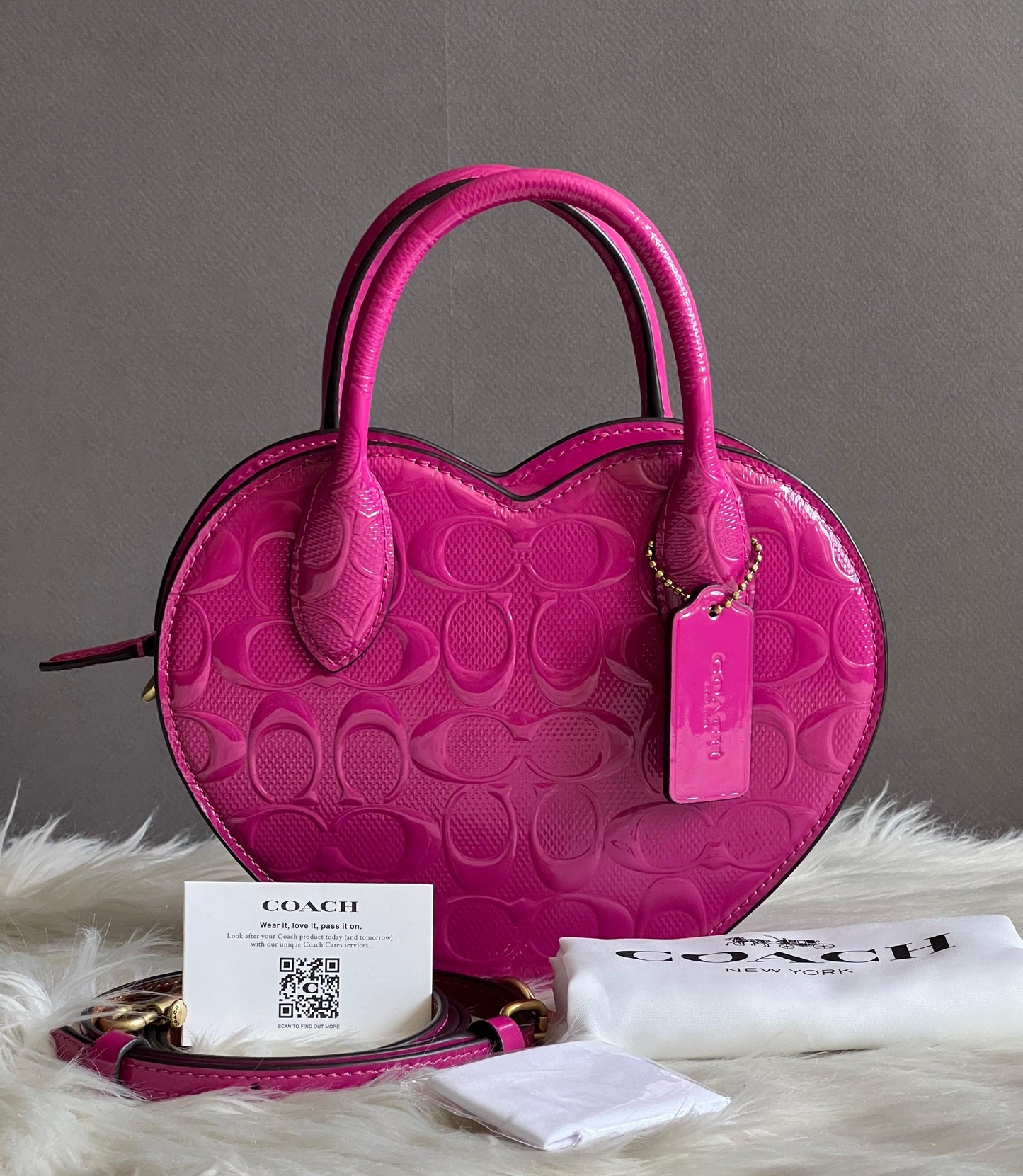 Coach Heart Bag in Signature Leather