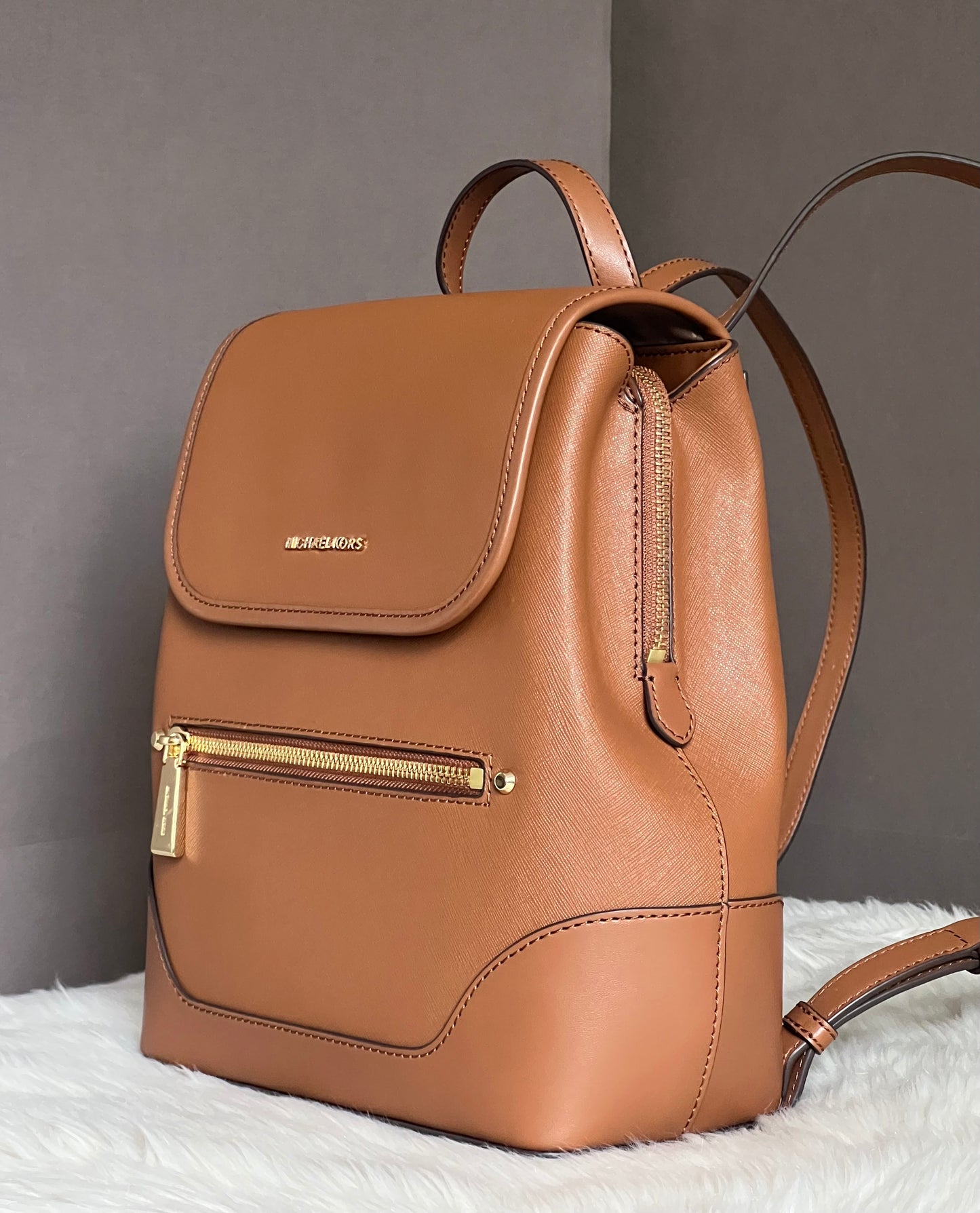 Michael Kors Harrison Medium Saffiano Leather Backpack