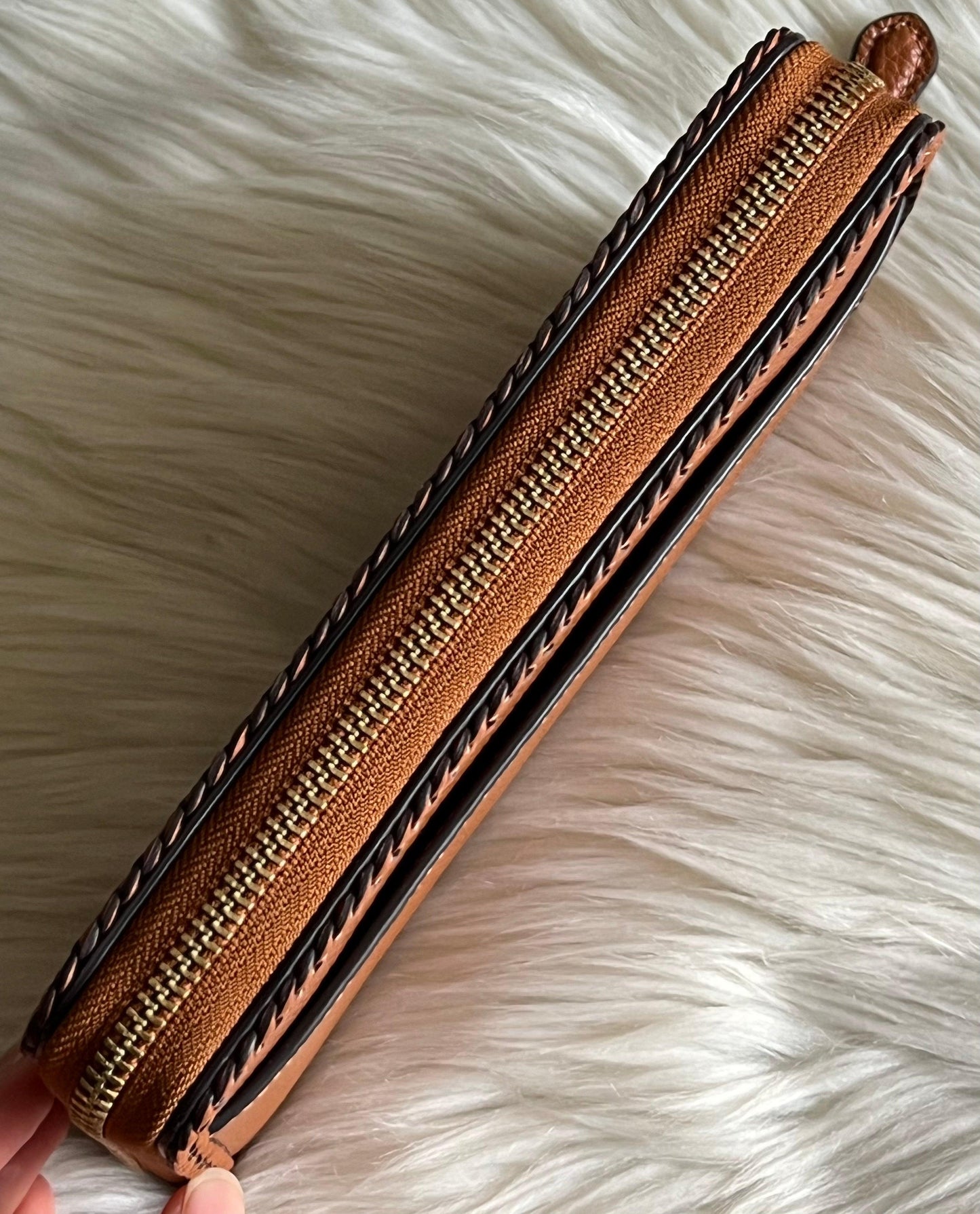 Coach Accordion Zip Wallet with Braid