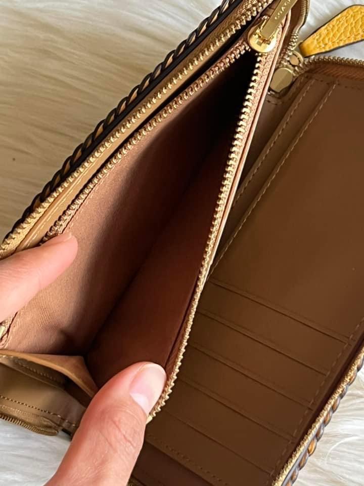 Coach Zip Around Wallet with Braid