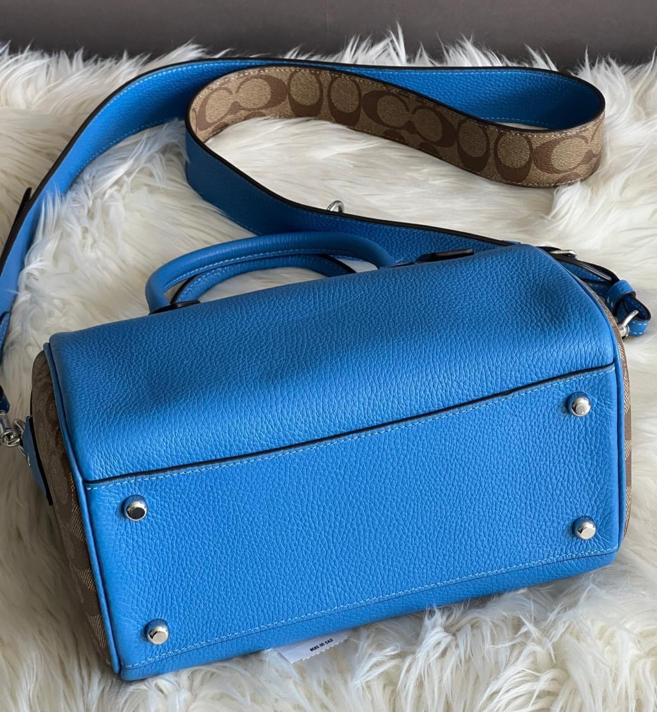 Coach Rowan Satchel with Signature Canvas Detail